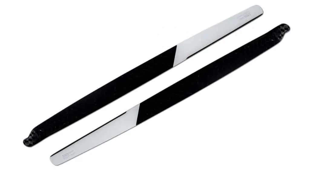 uav two bladed main rotor blades