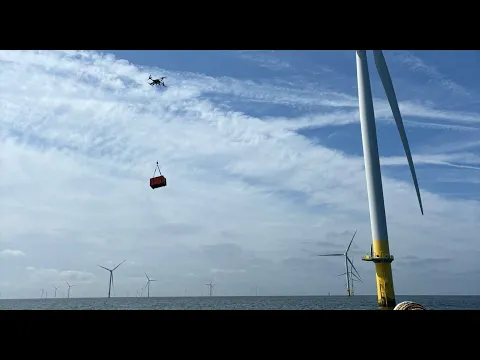 Need to deliver to a wind turbine offshore? Have you tried using cargo drones?