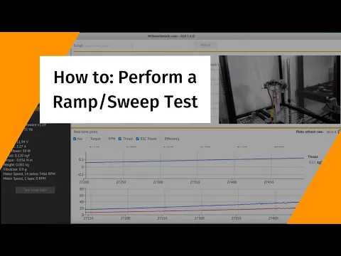 Conducting a Ramp Test with Brushless Motor Thrust Stand