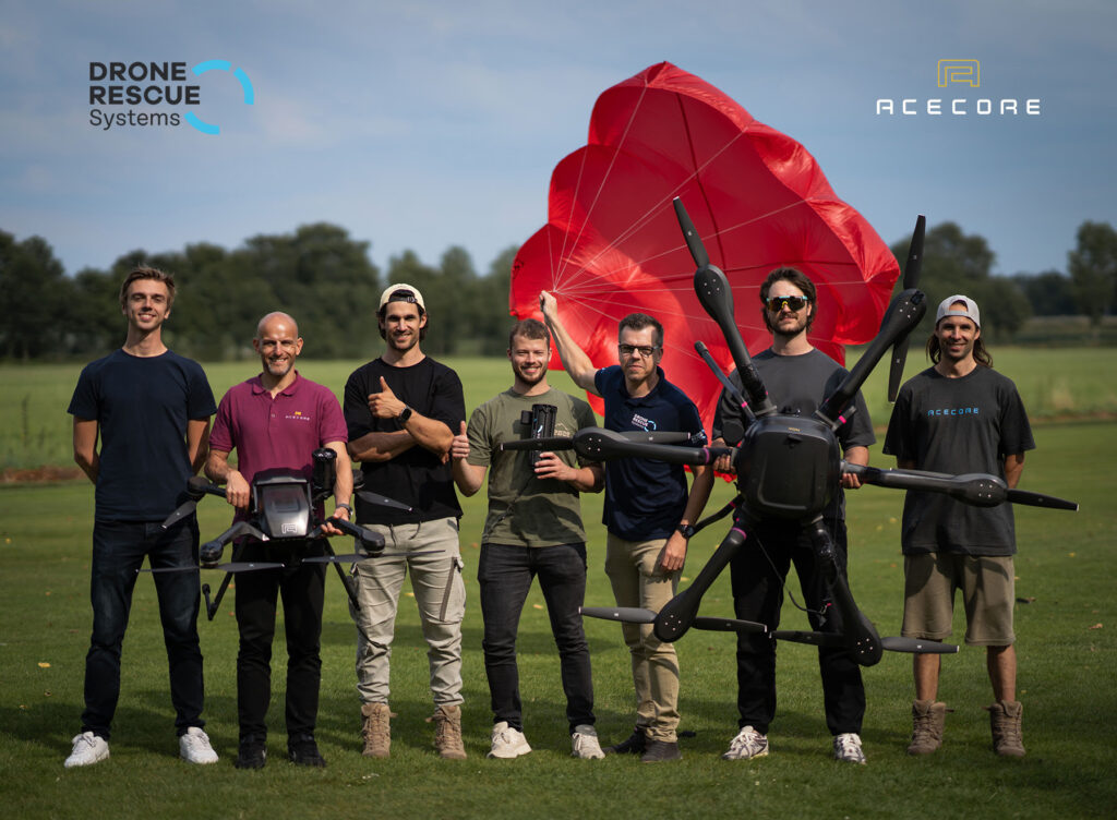 Collaboration between Acecore Drone Rescue Systems for enhanced drone safety.