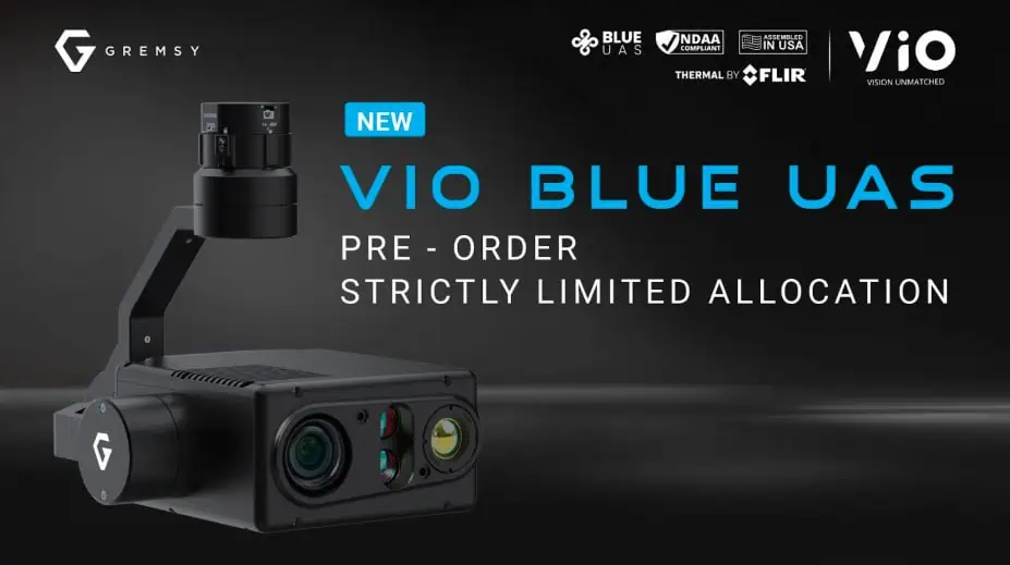 Gremsy VIO F1 Blue UAS Payload Now Available for Pre-Order
