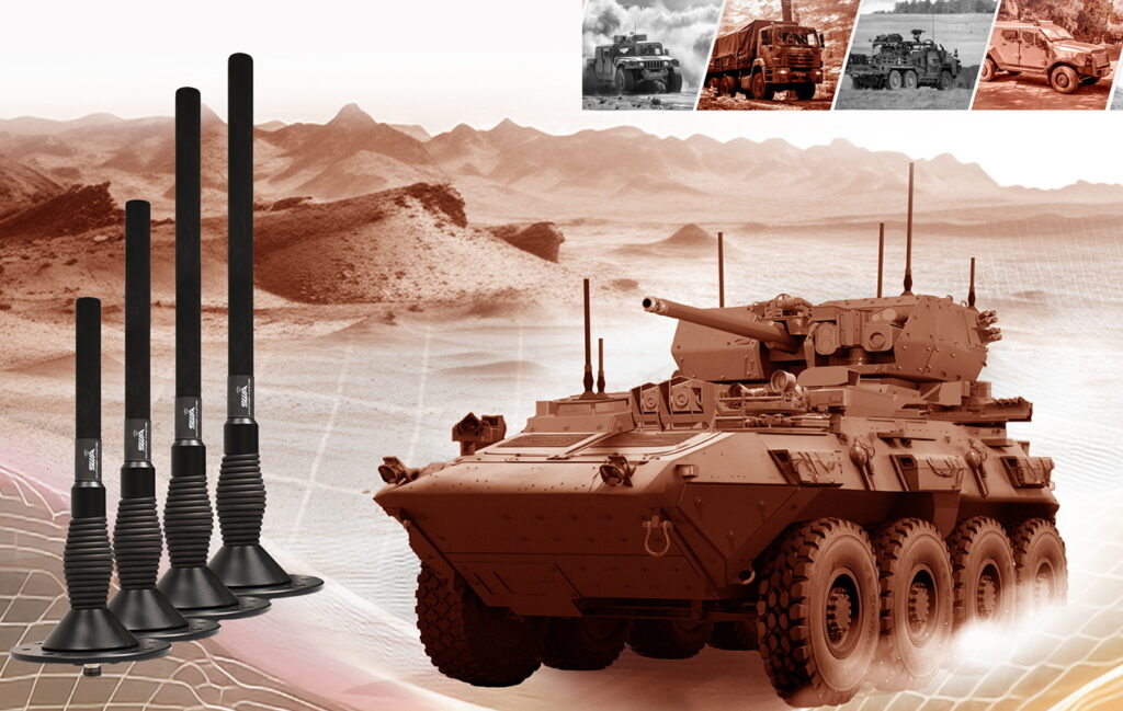 Durable Omni Antennas for Vehicles with NATO & USA Mounting options