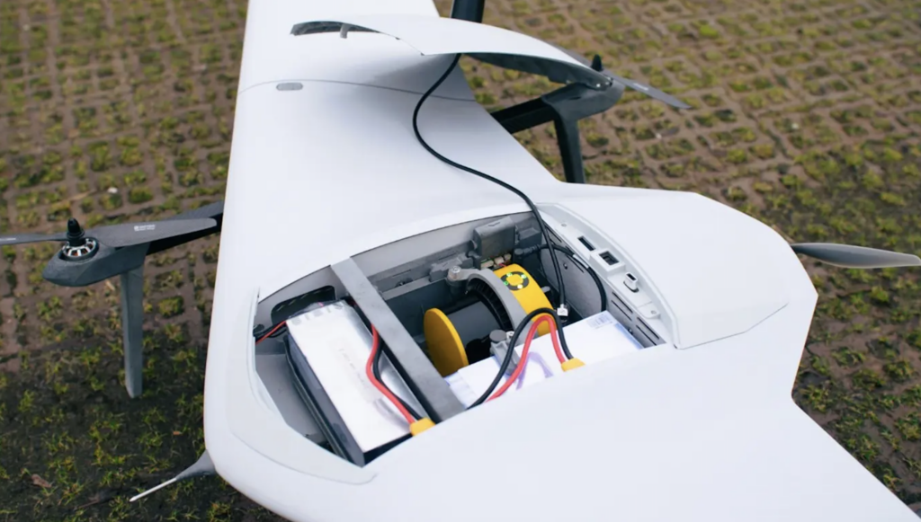 integration of YellowScan Surveyor Ultra wiht DeltaQuad drone technology