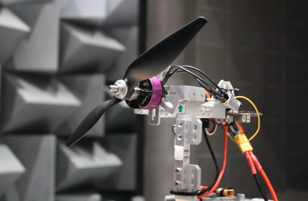 3D printed UAV rotor on a thrust stand by Tyto Robotics